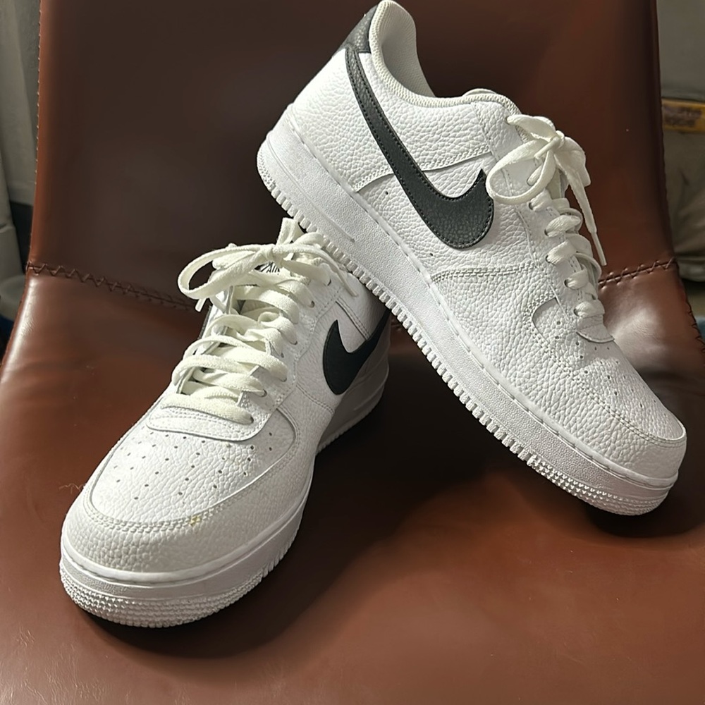 Black and white Air Force ones (Premium Leather)